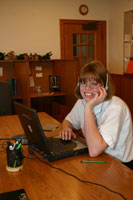 Student at Computer in Classroom